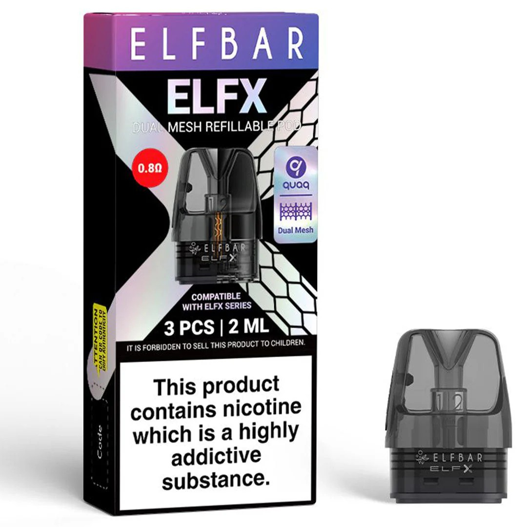 Elf Bar ELFX Replacement Pod 0.8Ω (Pack of 3)