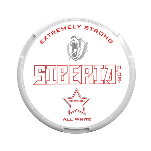 Siberia All White Nicotine Pouch Regular 33mg